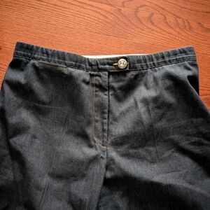 Denim Pants with Button Detail